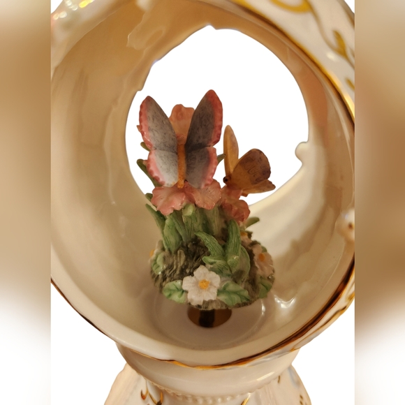 Vtg Schmid Porcelain Egg Music Box - Picture 7 of 9